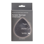 Спонж из конжака для чистки лица с углем Purable Konjac Sponge - Charcoal